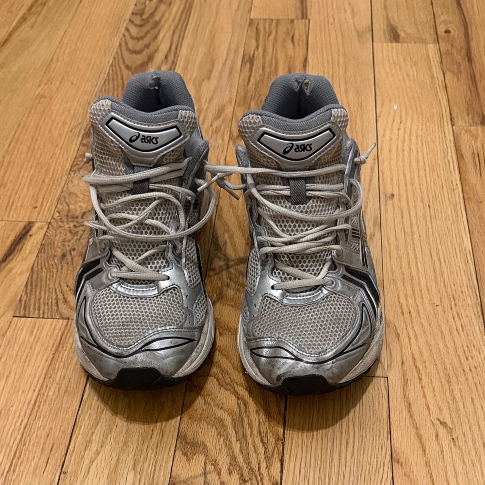 JJJOUND ASICS GEL-Keyano 14 Metallic Silver and Charcoal Sneakers